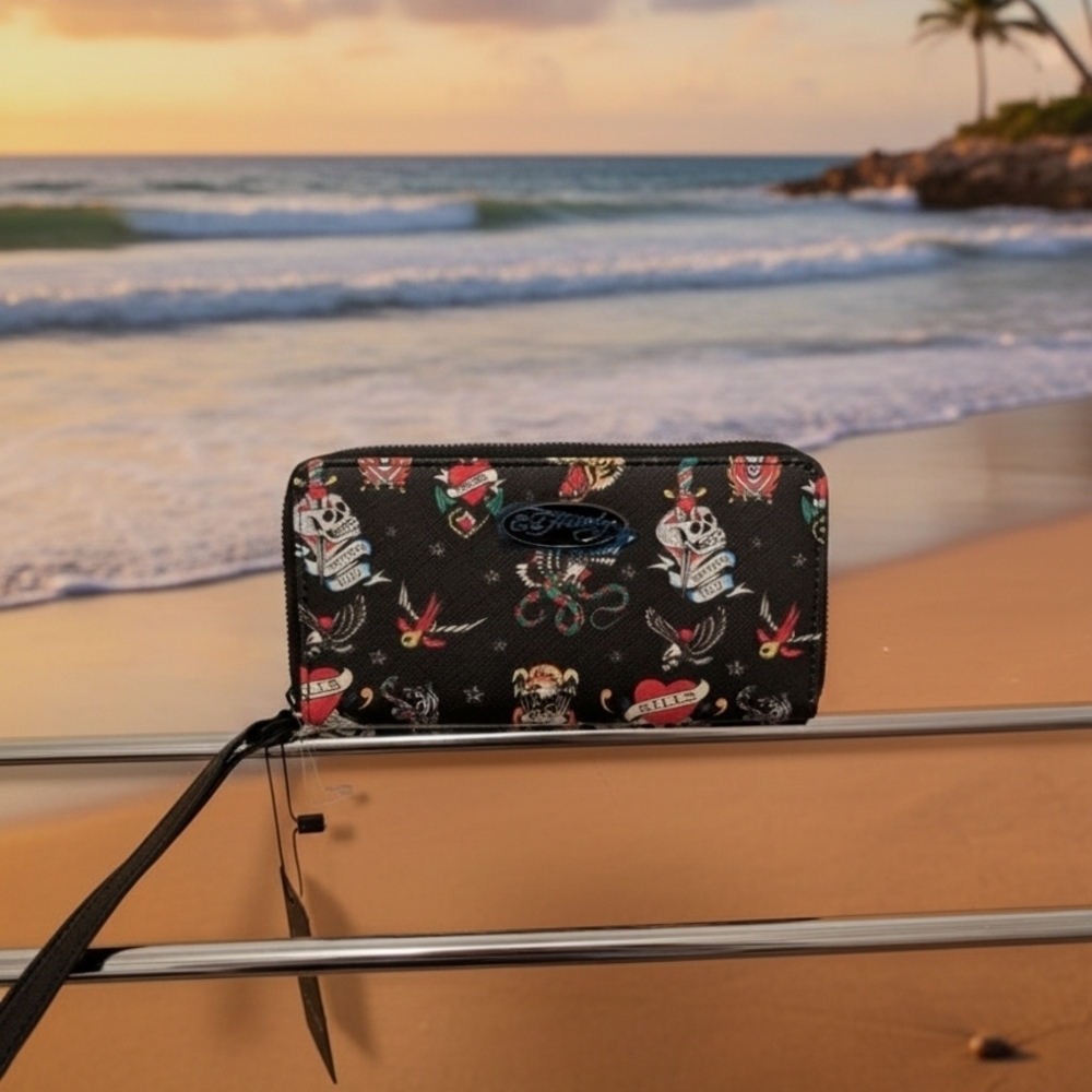 Ed Hardy Tattoo Women’s Wallet Wristlet (NWT)